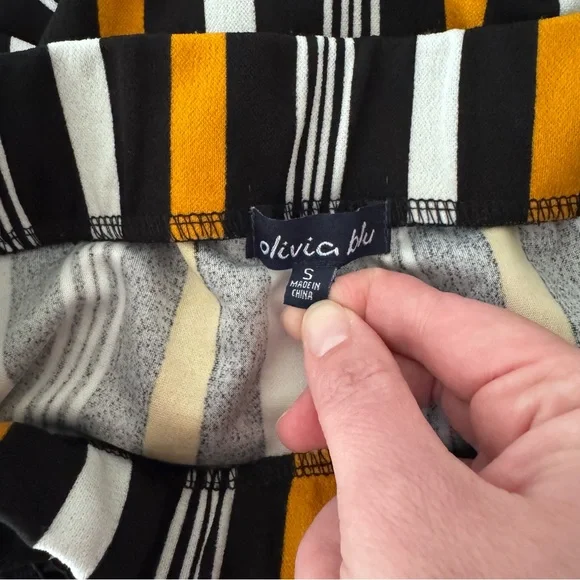 Olivia Blu Color Block Stretch Pencil Skirt Black Lace‎ Trim Women's Size Small - Picture 4 of 8